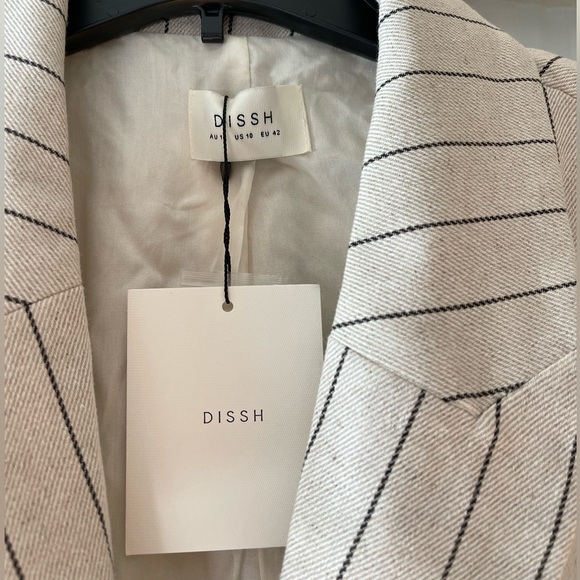 DISSH Murphy Natural Pinstripe Blazer NWT - Picture 2 of 7